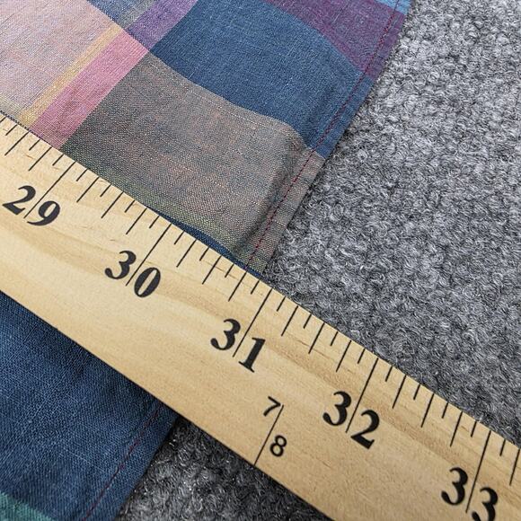 Ralph Lauren Shirt Womens 4 Multi Plaid Madras Long Sleeve Pocket Button Down - Picture 8 of 16